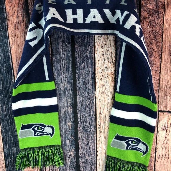 Seattle Seahawks Team Reversible Split  Scarf - Picture 1 of 2